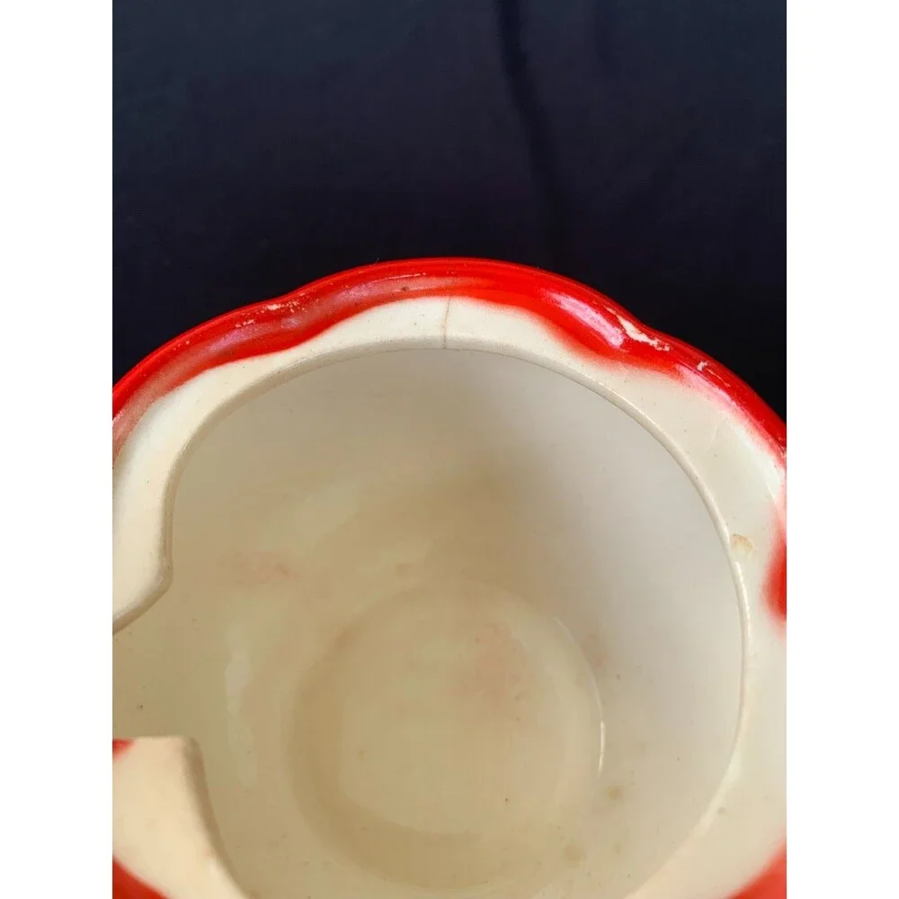 1940's Vintage Pantry Parade Ceramic Tomato Lidded Condiments Jar Retro w/Spoon